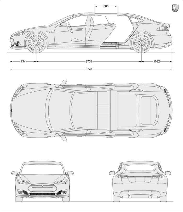 RemetzCar Framebouwchassis Tesla Model S